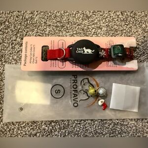 Cat AirTag collar size small Christmas theme